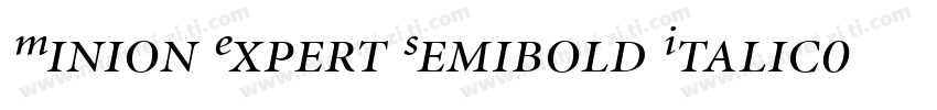 Minion Expert Semibold Italic00100字体转换